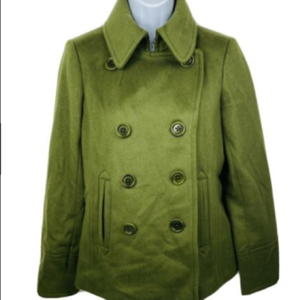 J. Crew Forrest Green Peacoat Size 2